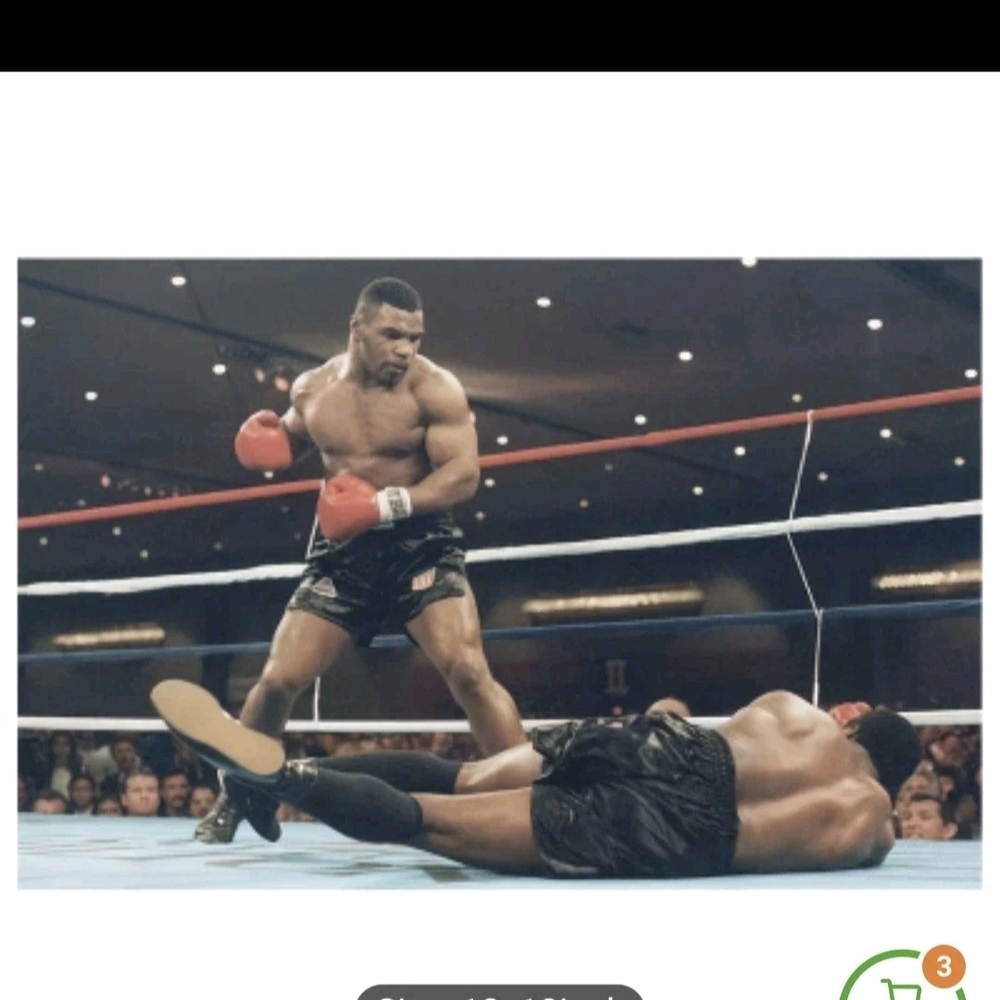 Boxing Match Poster with Red Gloves